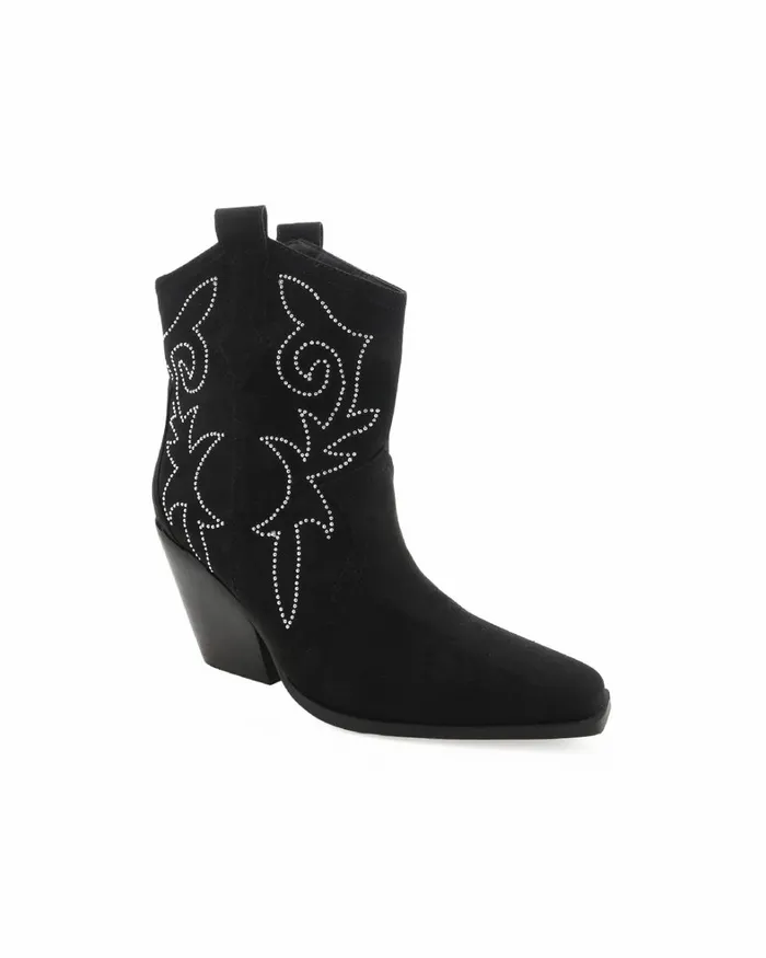 Women Ankle Boots Billini CAIRA 8211 BLACK SUEDE