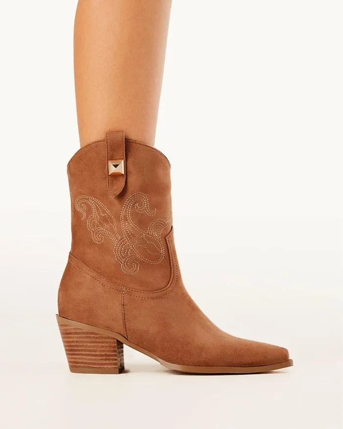 Women Ankle Boots Billini DARLA 8211 DARK TAN SUEDEBoots