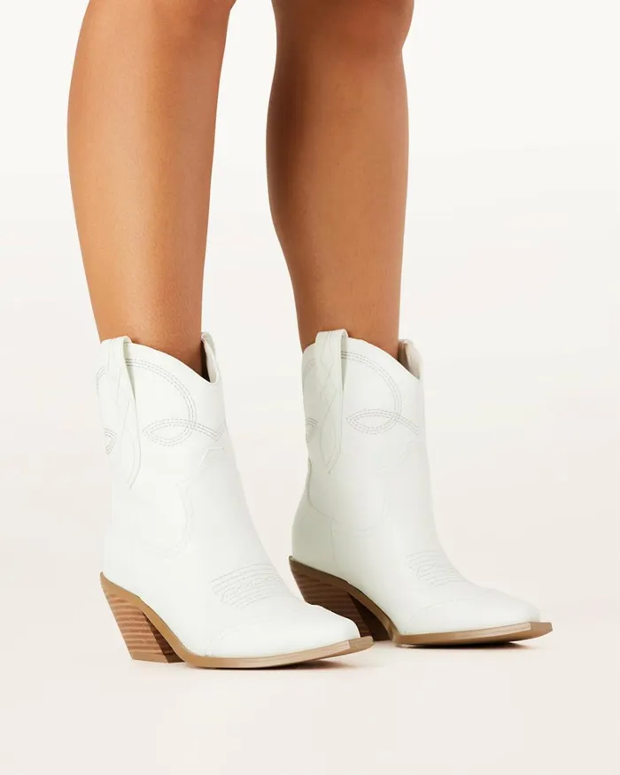 Women Ankle Boots Billini UDEL 8211 WHITE