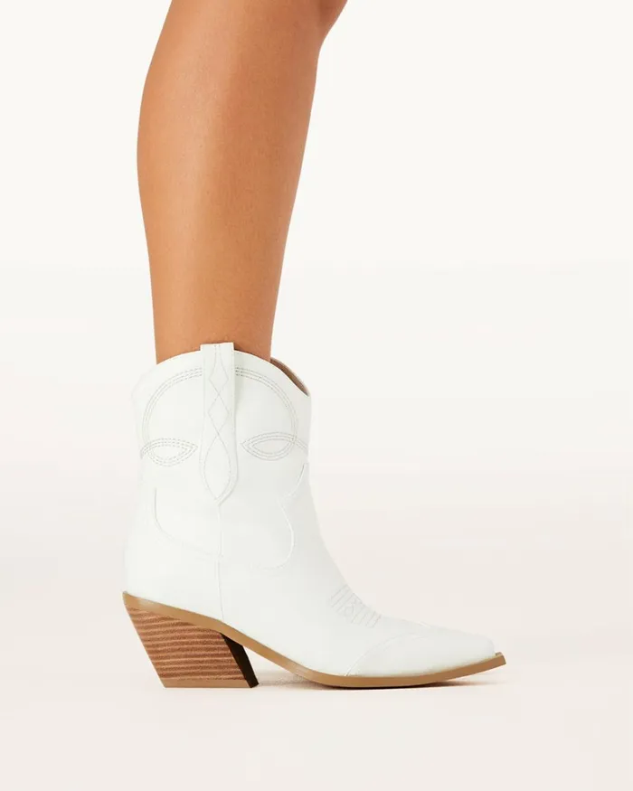 Women Ankle Boots Billini UDEL 8211 WHITE