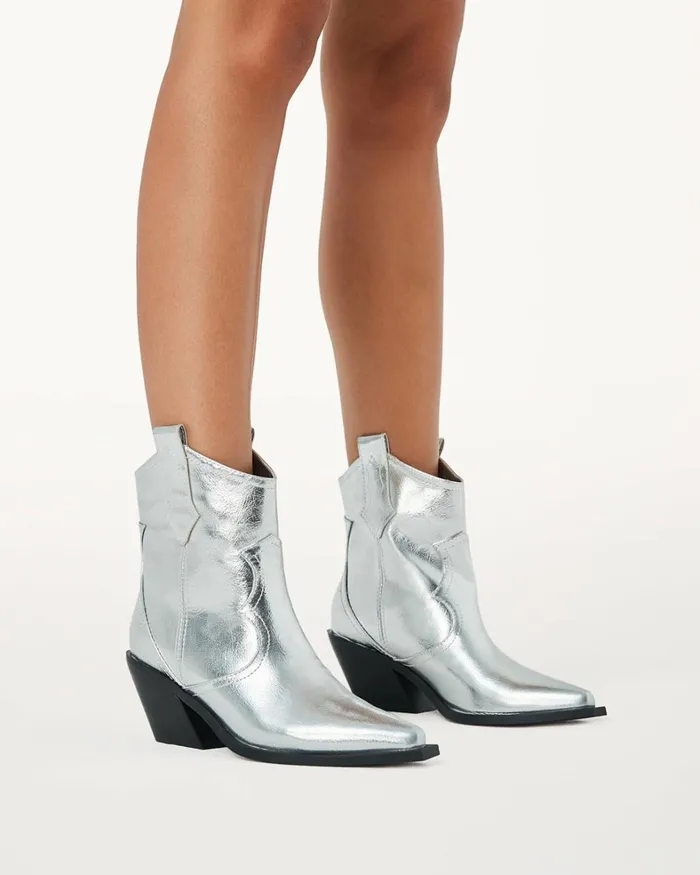 Women Ankle Boots Billini ULIRA 8211 SILVER