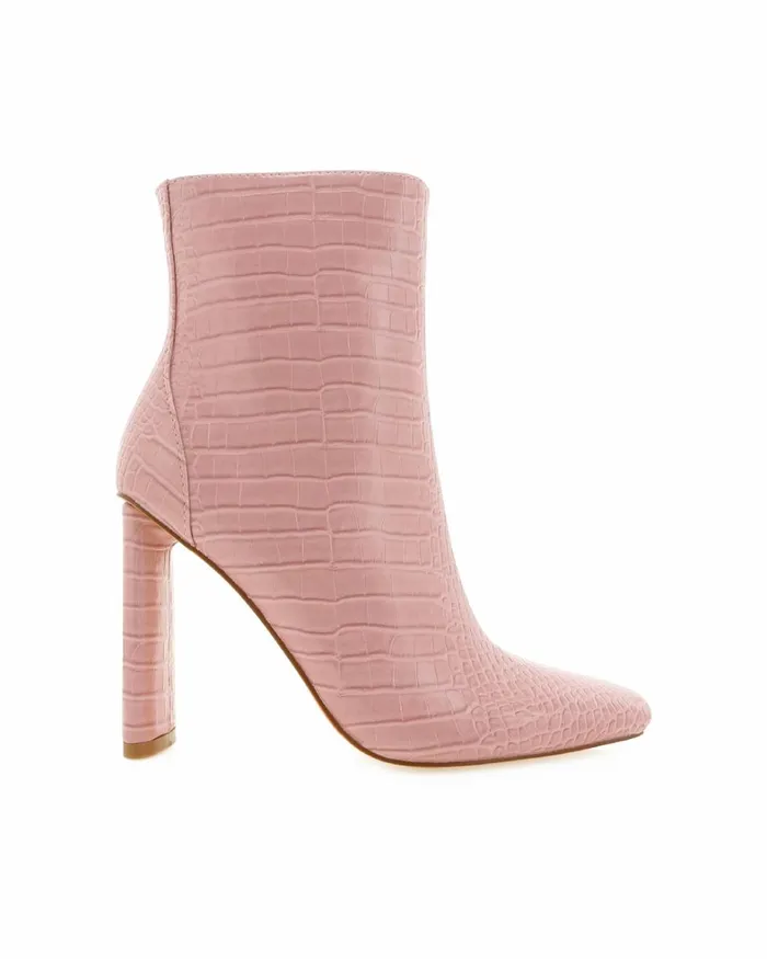 Women Ankle Boots Billini ZAHIRAH 8211 FONDANT CROC