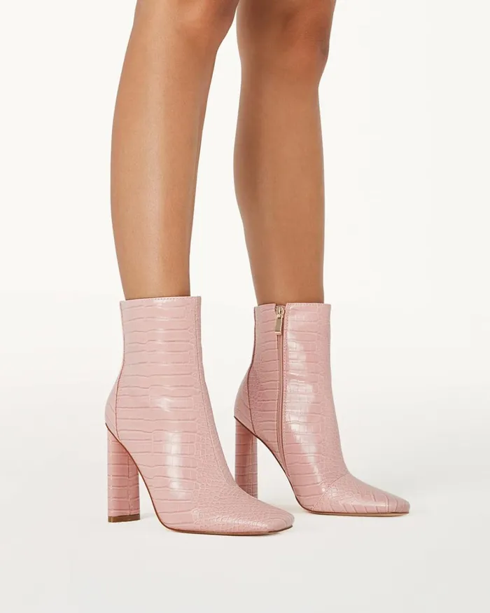 Women Ankle Boots Billini ZAHIRAH 8211 FONDANT CROC