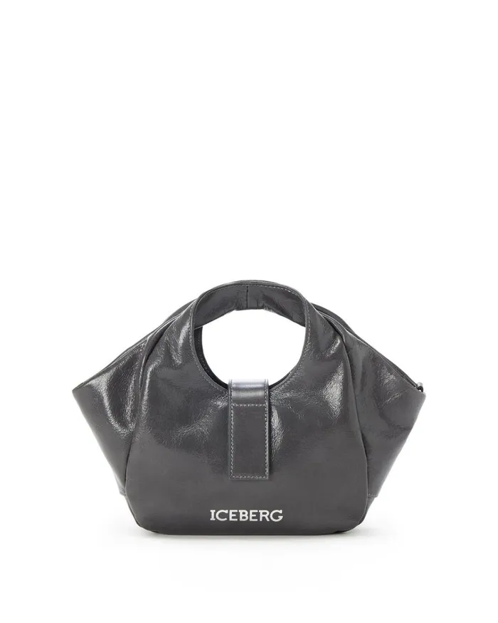 Women Bags And Belts Iceberg Alias Leather Handbag With Logo Monogram Women Bags And Belts Iceberg Alias Leather Handbag With Logo Monogram