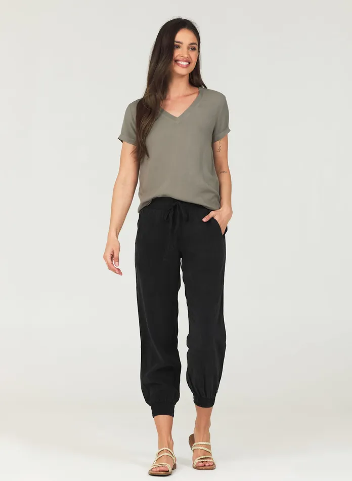 Women Bella Dahl Joggers Easy Drawstring Jogger 8211 Vintage Black VINTAGE BLACK Women Bella Dahl Joggers Easy Drawstring Jogger 8211 Vintage Black VINTAGE BLACK