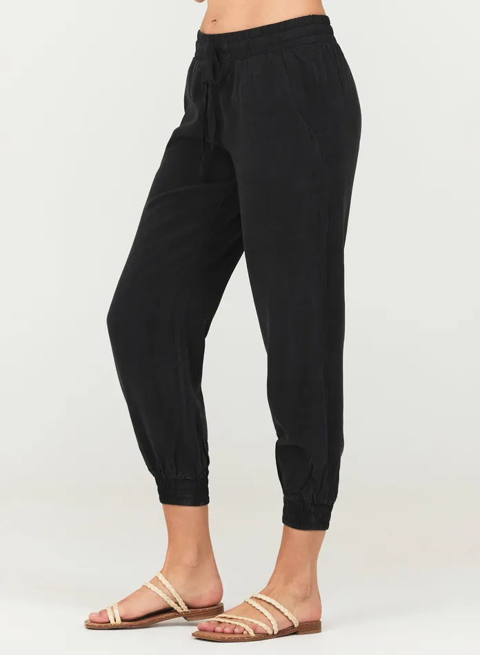 Women Bella Dahl Joggers Easy Drawstring Jogger 8211 Vintage Black VINTAGE BLACK