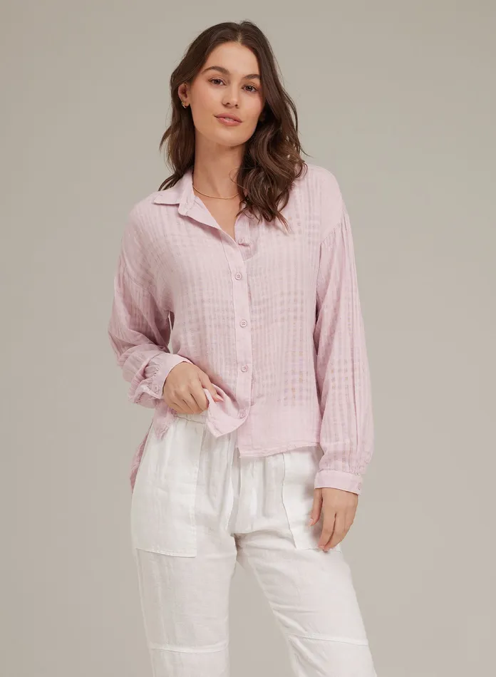 Women Bella Dahl Long Sleeve HiLo Shadow Plaid Shirt 8211 Orchid Rose ORCHID ROSE Women Bella Dahl Long Sleeve HiLo Shadow Plaid Shirt 8211 Orchid Rose ORCHID ROSE