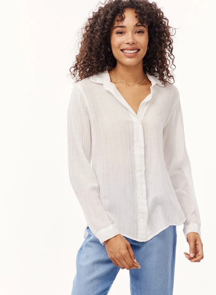 Women Bella Dahl Long Sleeve Long Sleeve Classic Button Down 8211 White WHITE Women Bella Dahl Long Sleeve Long Sleeve Classic Button Down 8211 White WHITE
