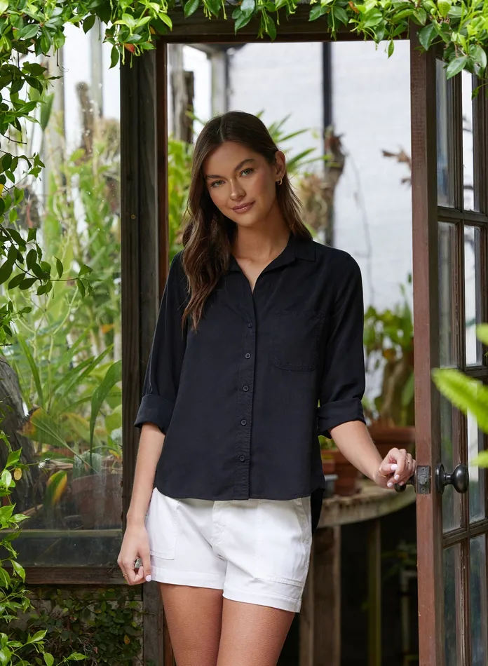Women Bella Dahl Long Sleeve Shirt Tail Button Down 8211 Vintage Black VINTAGE BLACK Women Bella Dahl Long Sleeve Shirt Tail Button Down 8211 Vintage Black VINTAGE BLACK