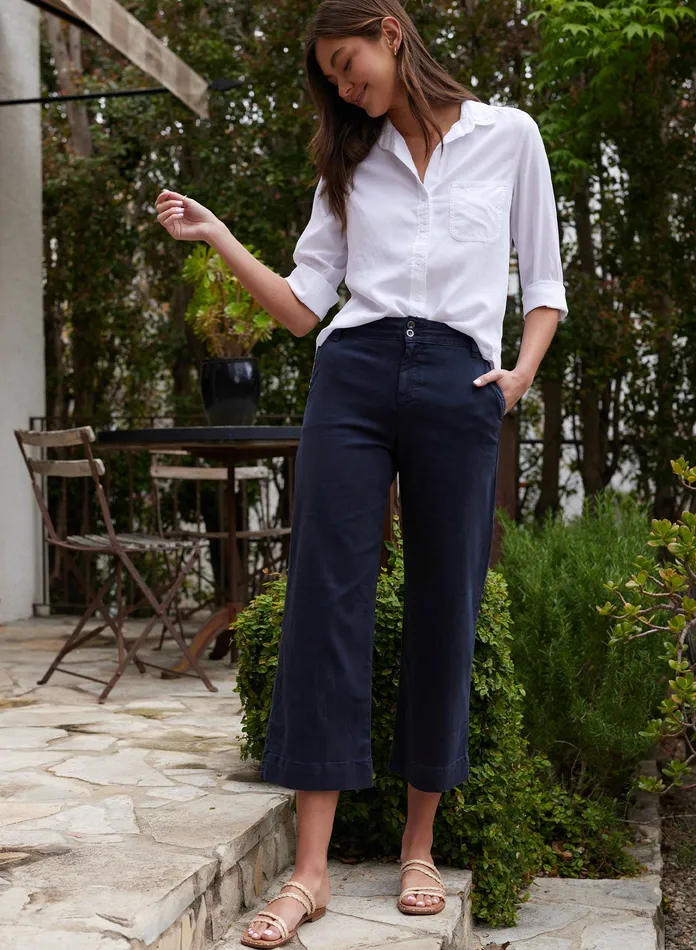 Women Bella Dahl Long Sleeve Shirt Tail Button Down 8211 White WHITE