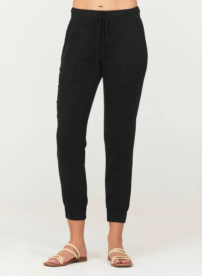 Women Bella Dahl Pants Pocket Jogger 8211 Vintage Black VINTAGE BLACK