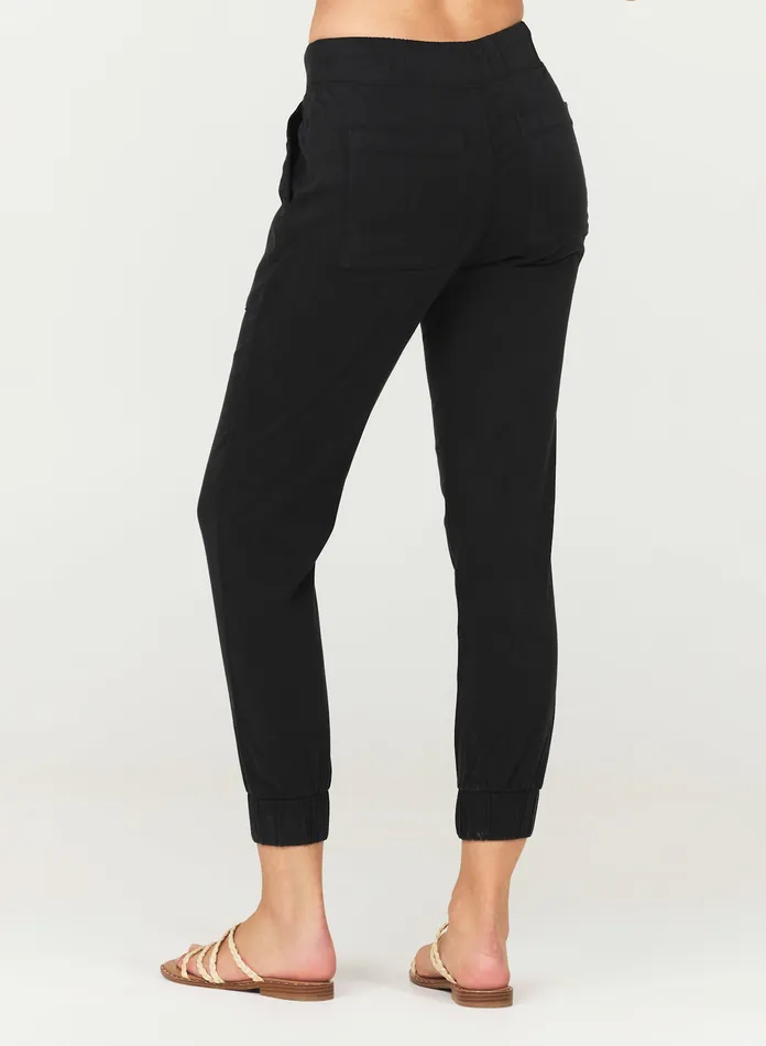 Women Bella Dahl Pants Pocket Jogger 8211 Vintage Black VINTAGE BLACK