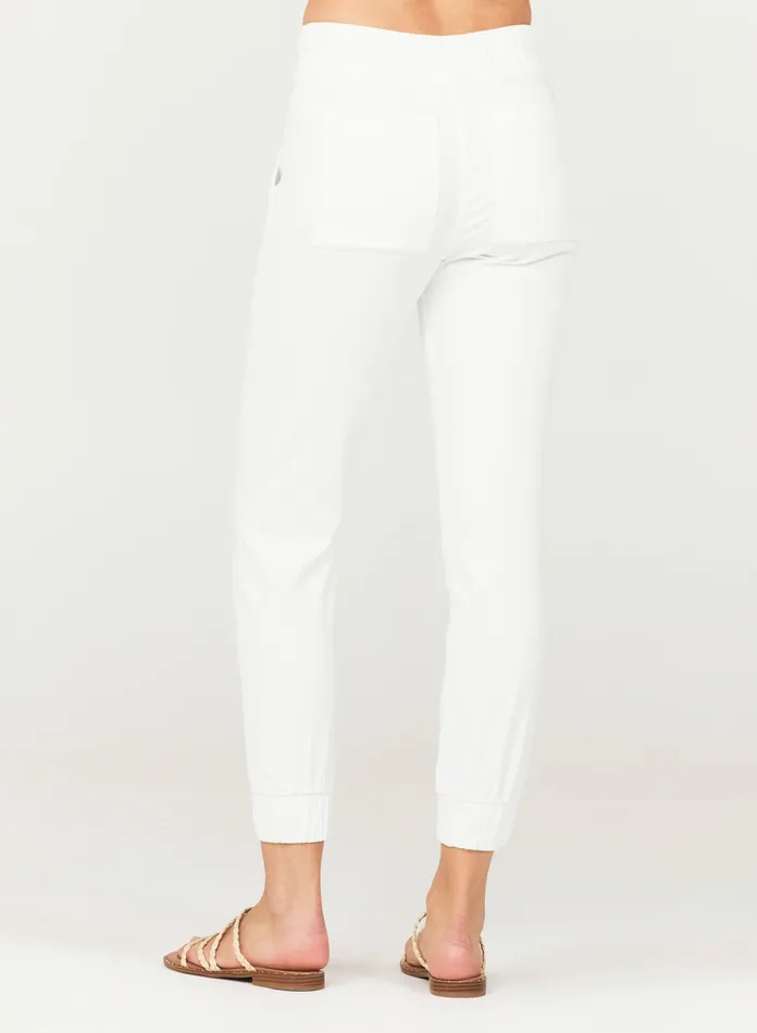 Women Bella Dahl Pants Pocket Jogger 8211 White WHITE