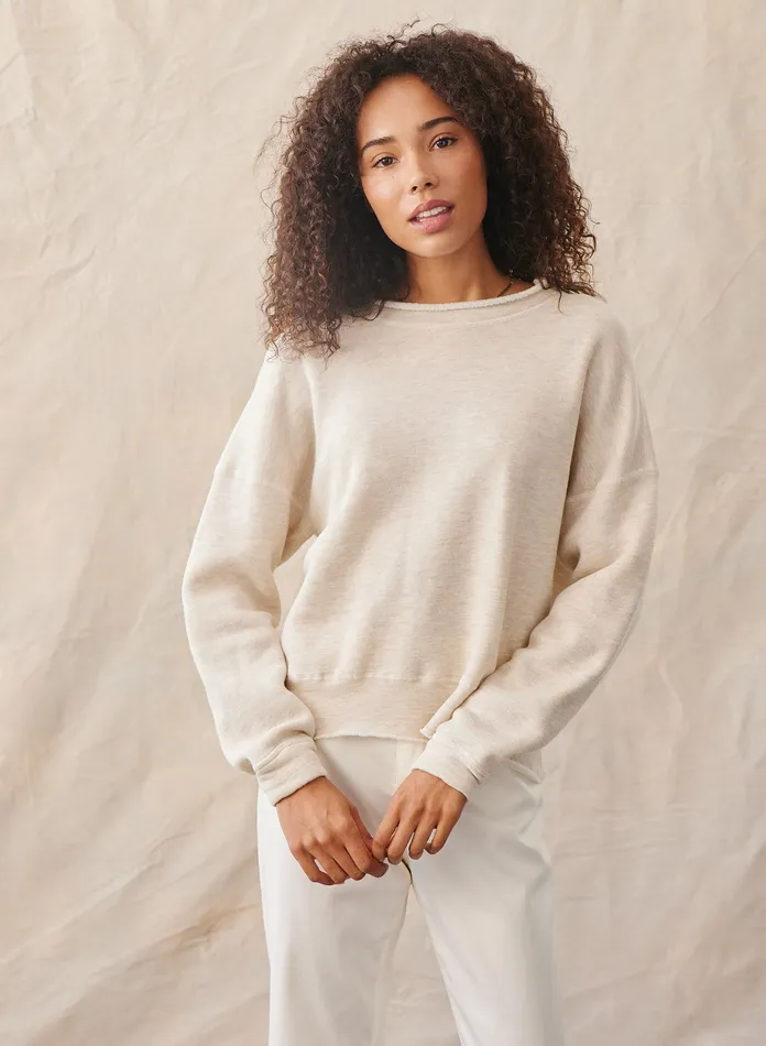 Women Bella Dahl Sweaters and Jackets Crew Neck Pullover 8211 Heather Oat HEATHER OAT Women Bella Dahl Sweaters and Jackets Crew Neck Pullover 8211 Heather Oat HEATHER OAT