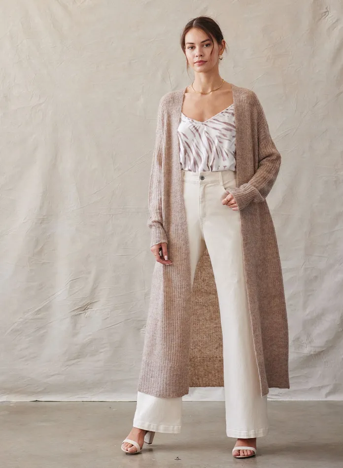 Women Bella Dahl Sweaters and Jackets Long Cardigan 8211 Heather Oatmeal HEATHER OATMEAL Women Bella Dahl Sweaters and Jackets Long Cardigan 8211 Heather Oatmeal HEATHER OATMEAL