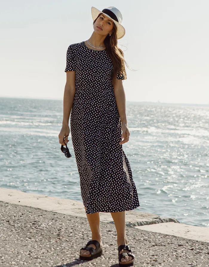 Women Black Spot Jersey Midi Smock Dress With Pockets Black Threadbare Dresses Women Black Spot Jersey Midi Smock Dress With Pockets Black Threadbare Dresses