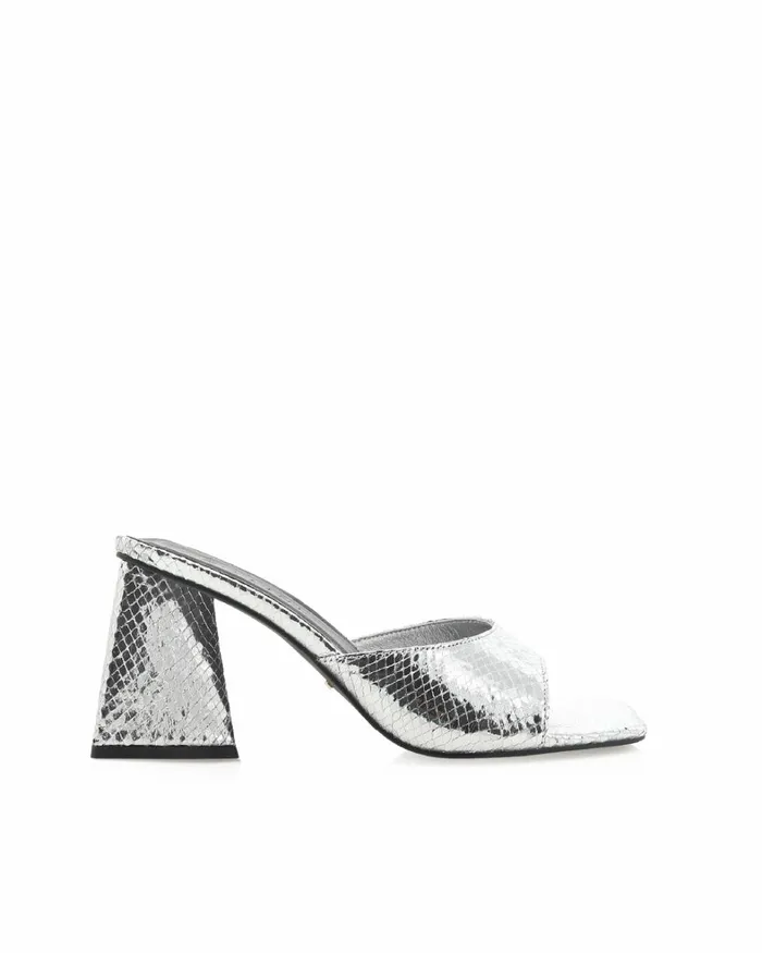 Women Block Heels Billini GRACEN 8211 SILVER SCALE