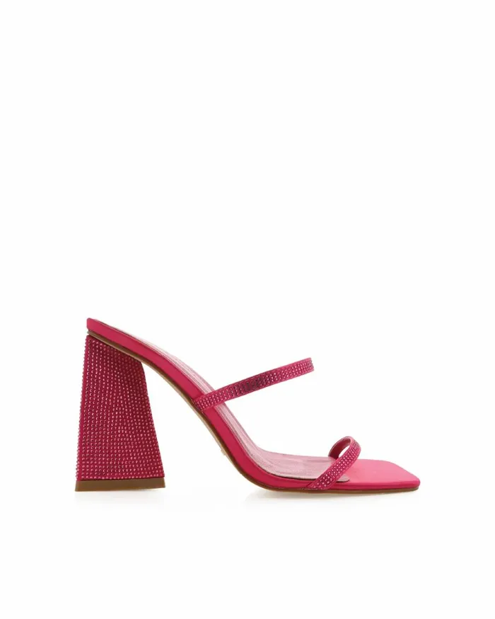 Women Block Heels Billini QUINTANA 8211 PINK SATINDIAMANTE