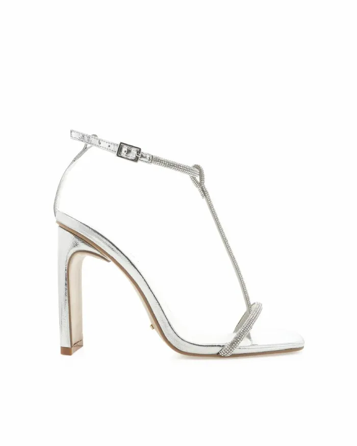 Women Block Heels Billini TERESA 8211 SILVER METALLICDIAMANTE