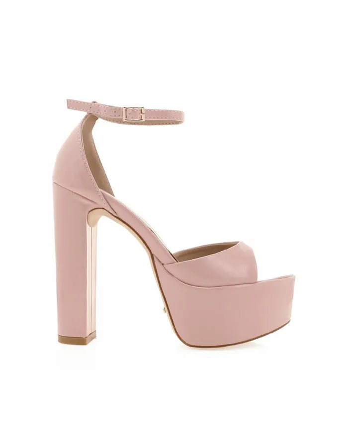 Women Block Heels Billini URINA 8211 FONDANT CRINKLE PATENT