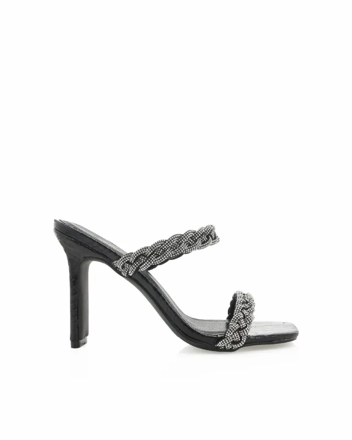 Women Block Heels Billini XANDRA 8211 BLACK SCALEDIAMANTE