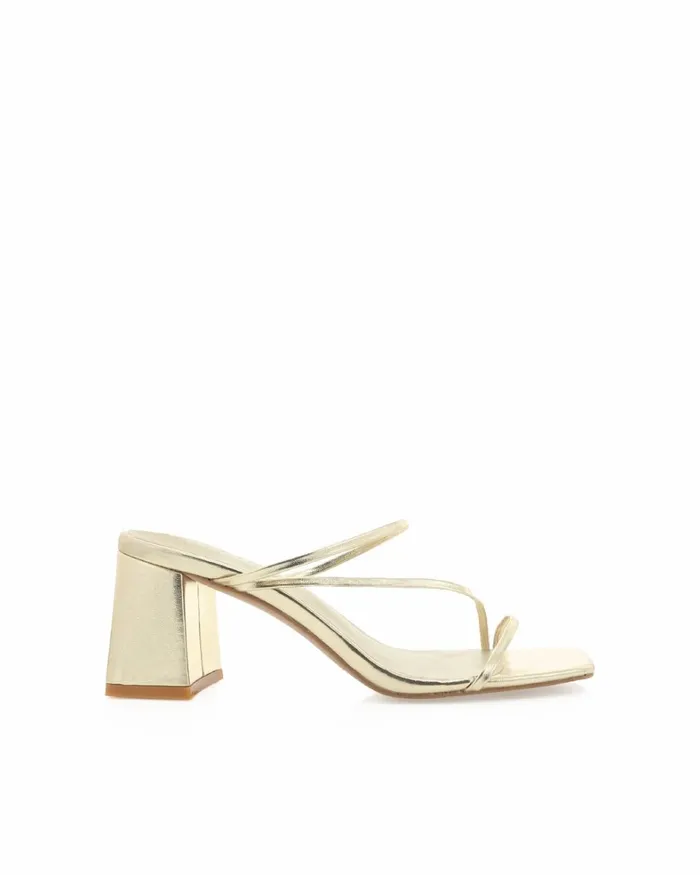 Women Block Heels Billini YAZMIN 20 8211 GOLD METALLIC