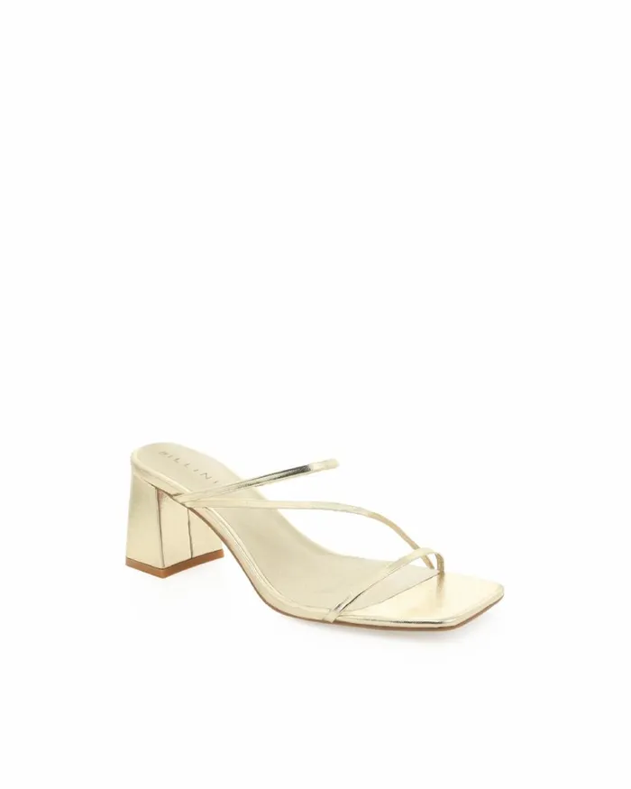 Women Block Heels Billini YAZMIN 20 8211 GOLD METALLIC