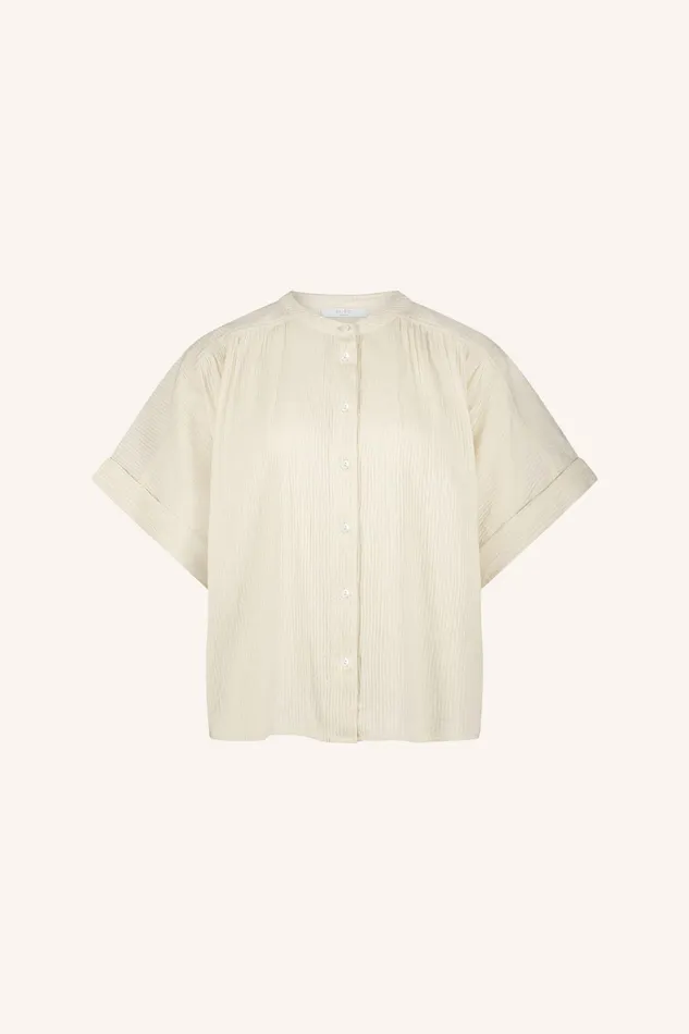 Women Blouses Bybar Alex Rib Blouse Off White Women Blouses Bybar Alex Rib Blouse Off White