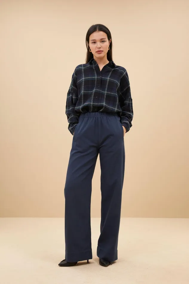 Women Blouses Bybar Check Blouse Dark Green Women Blouses Bybar Check Blouse Dark Green