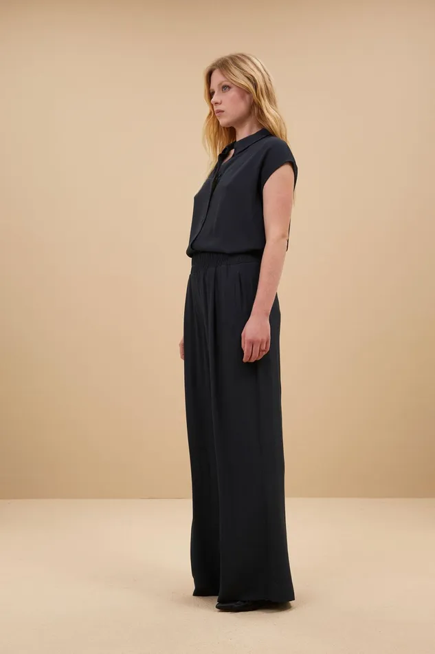Women Blouses Bybar Kiek Viscose Top Graphite Women Blouses Bybar Kiek Viscose Top Graphite