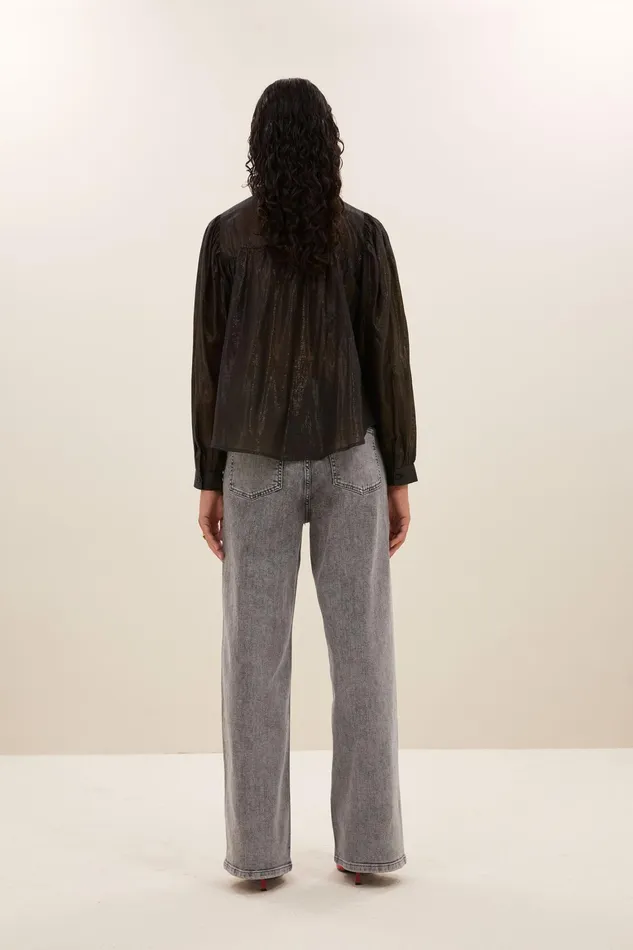 Women Blouses Bybar Meggie Lurex Blouse Midnight