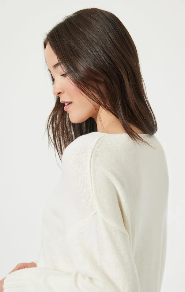 Women Boat Neck Sweater In Antique White Mavi Jeans Sweaters Women Boat Neck Sweater In Antique White Mavi Jeans Sweaters