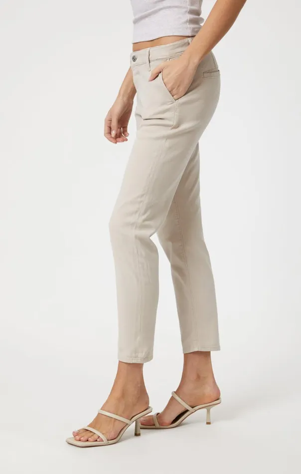 Women Brooke Slim Chino In Silver Grey Luxe Twill Mavi Jeans Pants Women Brooke Slim Chino In Silver Grey Luxe Twill Mavi Jeans Pants
