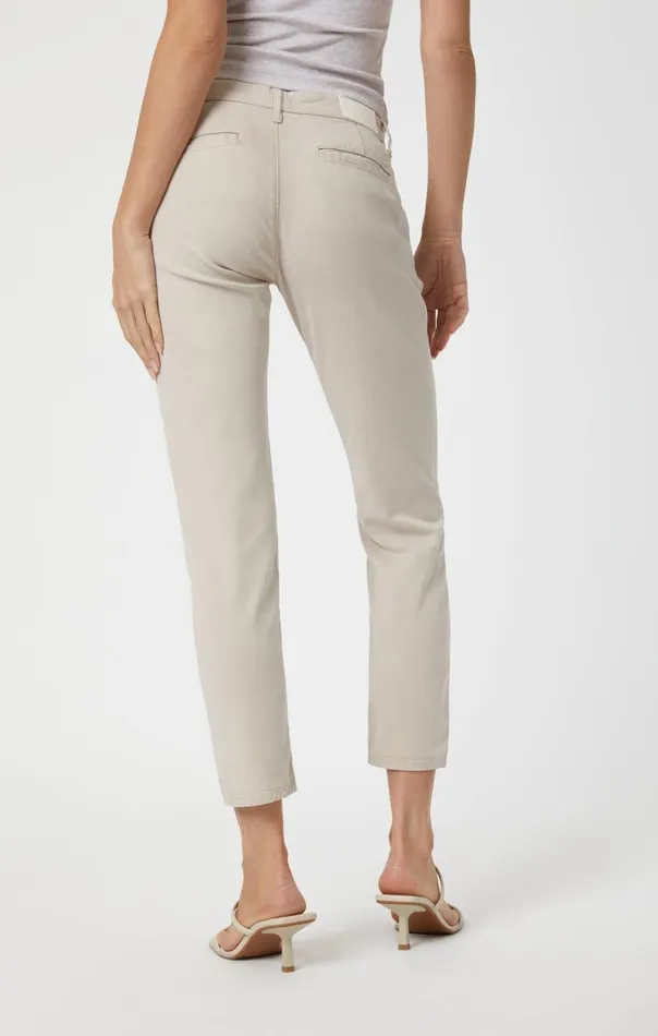 Women Brooke Slim Chino In Silver Grey Luxe Twill Mavi Jeans Pants Women Brooke Slim Chino In Silver Grey Luxe Twill Mavi Jeans Pants