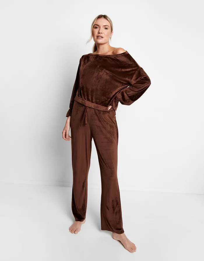 Women Brown Loungewear 2Piece Set Brown Threadbare Loungewear Women Brown Loungewear 2Piece Set Brown Threadbare Loungewear