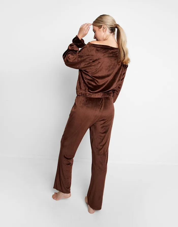 Women Brown Loungewear 2Piece Set Brown Threadbare Loungewear Women Brown Loungewear 2Piece Set Brown Threadbare Loungewear