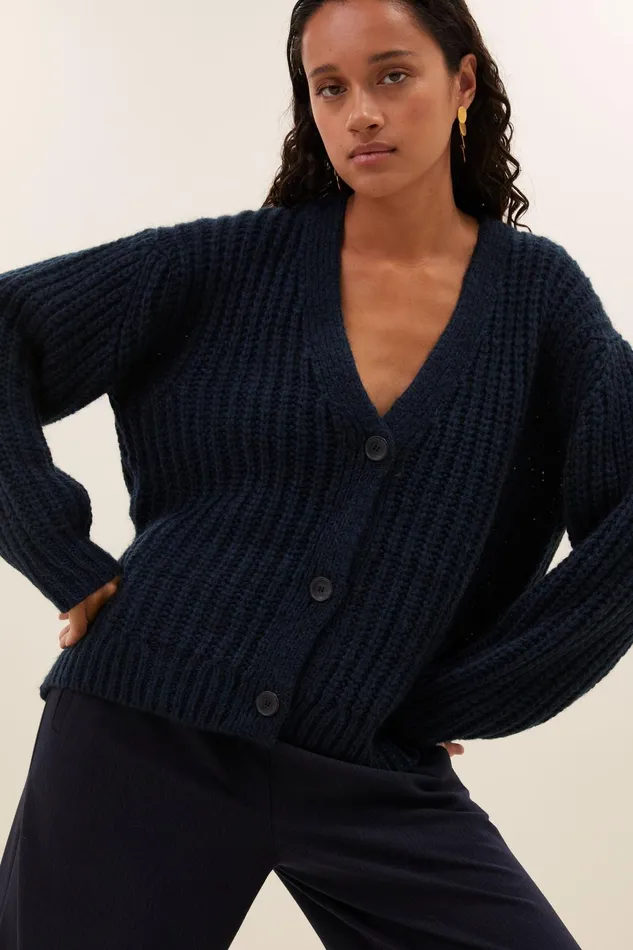 Women Cardigans Bybar Bobbi Cardigan Navy