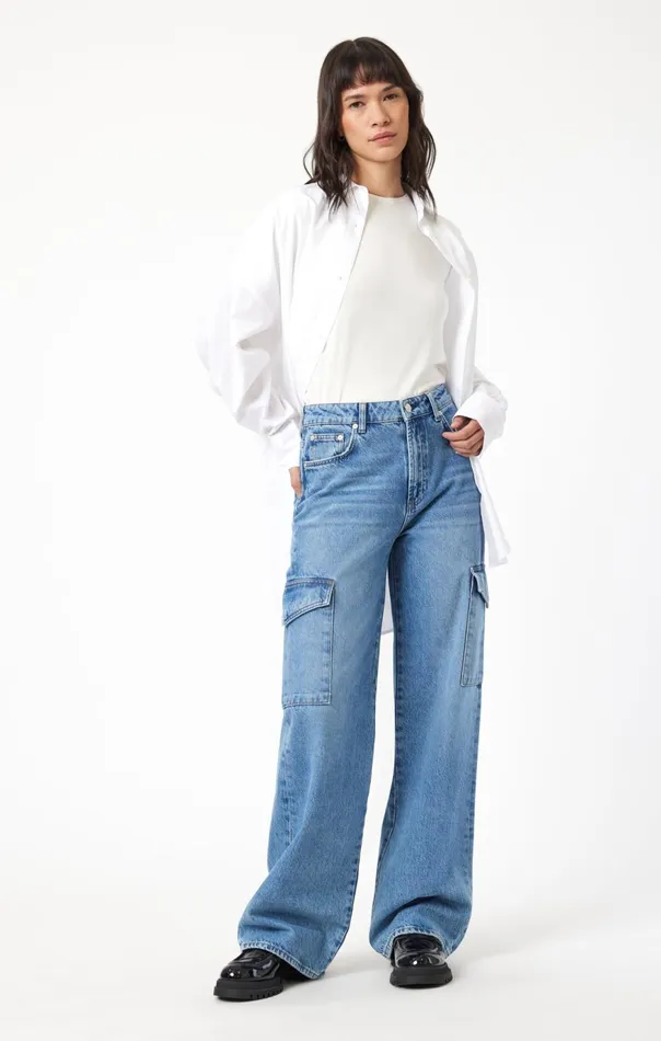 Women Carina Straight Leg In Light Used Street Mavi Jeans Denim