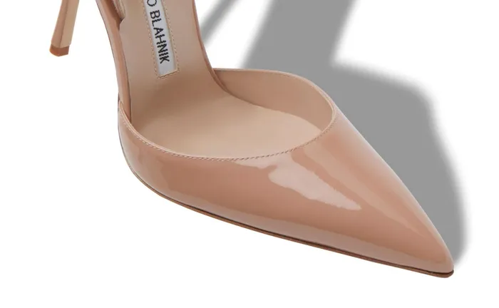 Women Carolyne Manolo Blahnik CAROLYNE Beige Patent Slingback Pumps Women Carolyne Manolo Blahnik CAROLYNE Beige Patent Slingback Pumps