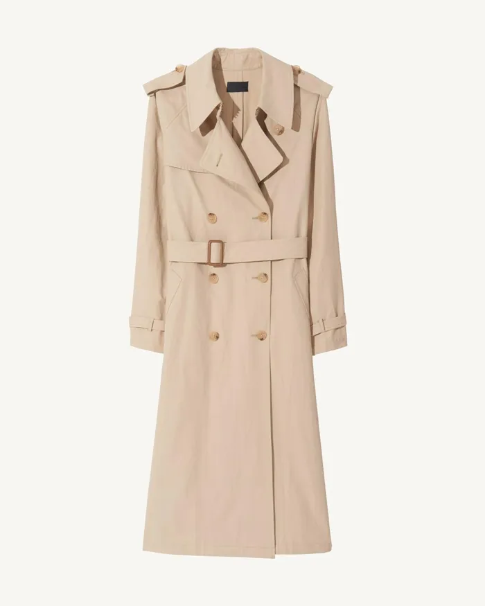 Women Coats and Outerwear Nili Lotan TANNER TRENCH COAT Khaki