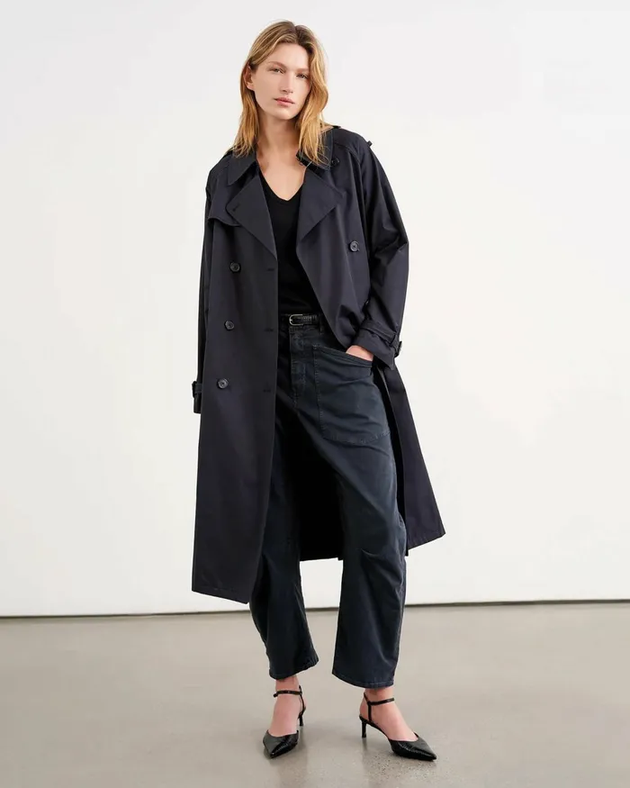 Women Coats and Outerwear Nili Lotan TANNER TRENCH COAT Khaki