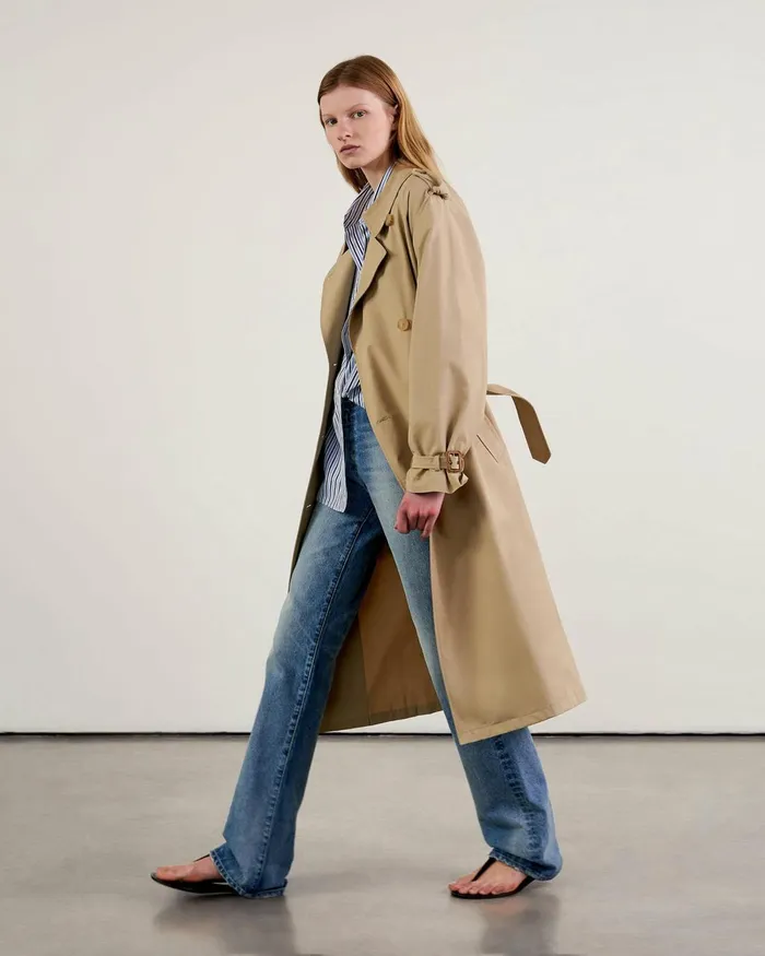 Women Coats and Outerwear Nili Lotan TANNER TRENCH COAT Khaki