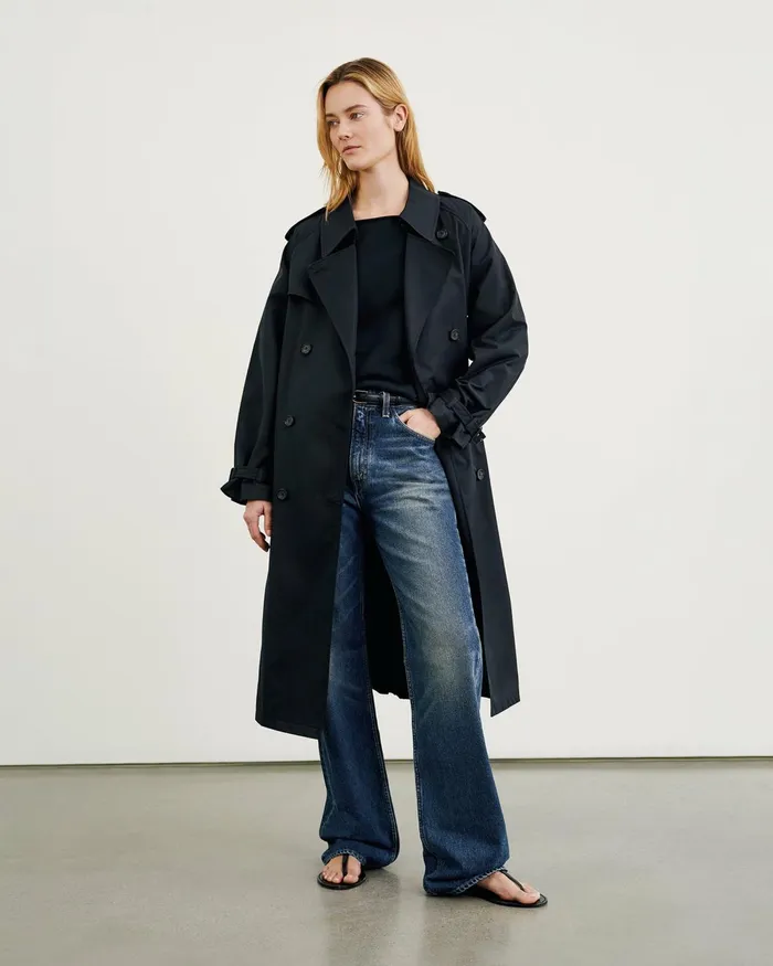 Women Coats and Outerwear Nili Lotan TANNER TRENCH COAT Khaki