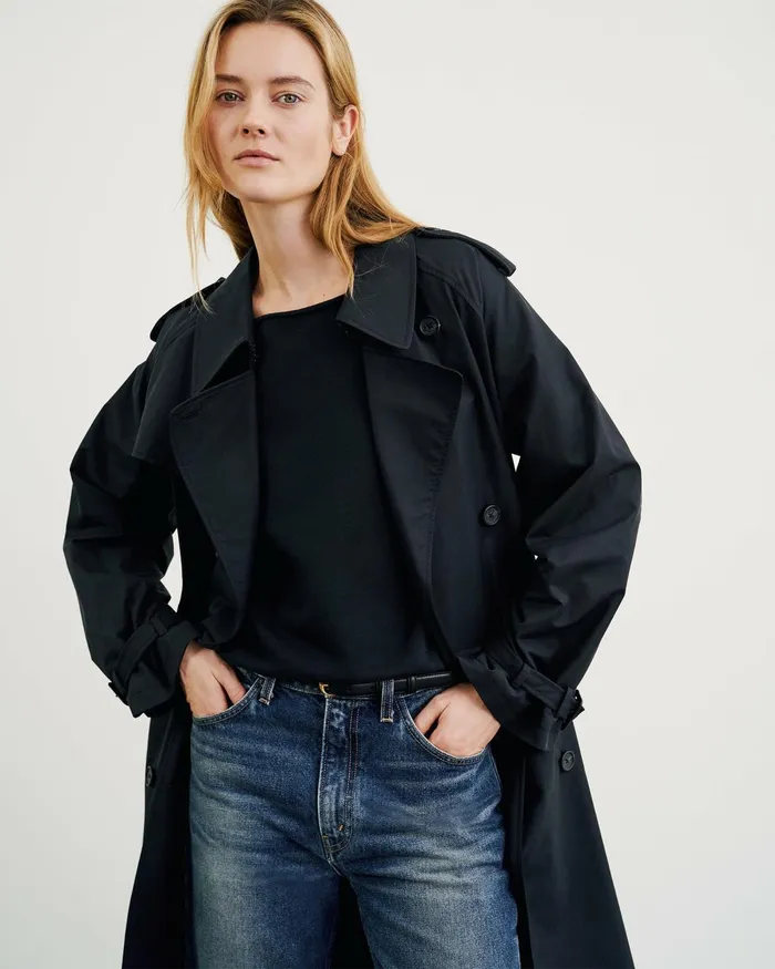 Women Coats and Outerwear Nili Lotan TANNER TRENCH COAT Khaki