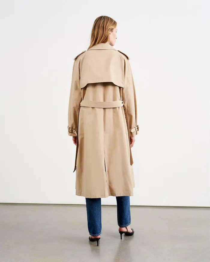Women Coats and Outerwear Nili Lotan TANNER TRENCH COAT Khaki