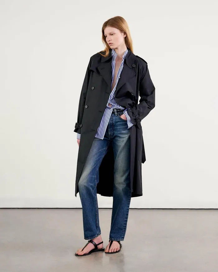 Women Coats and Outerwear Nili Lotan TANNER TRENCH COAT Khaki
