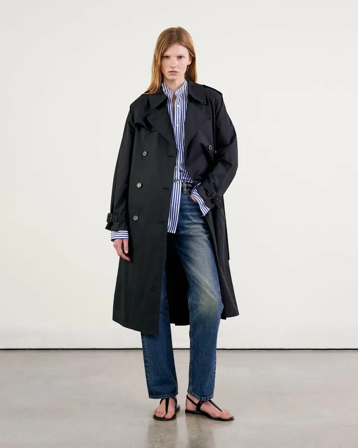 Women Coats and Outerwear Nili Lotan TANNER TRENCH COAT Khaki