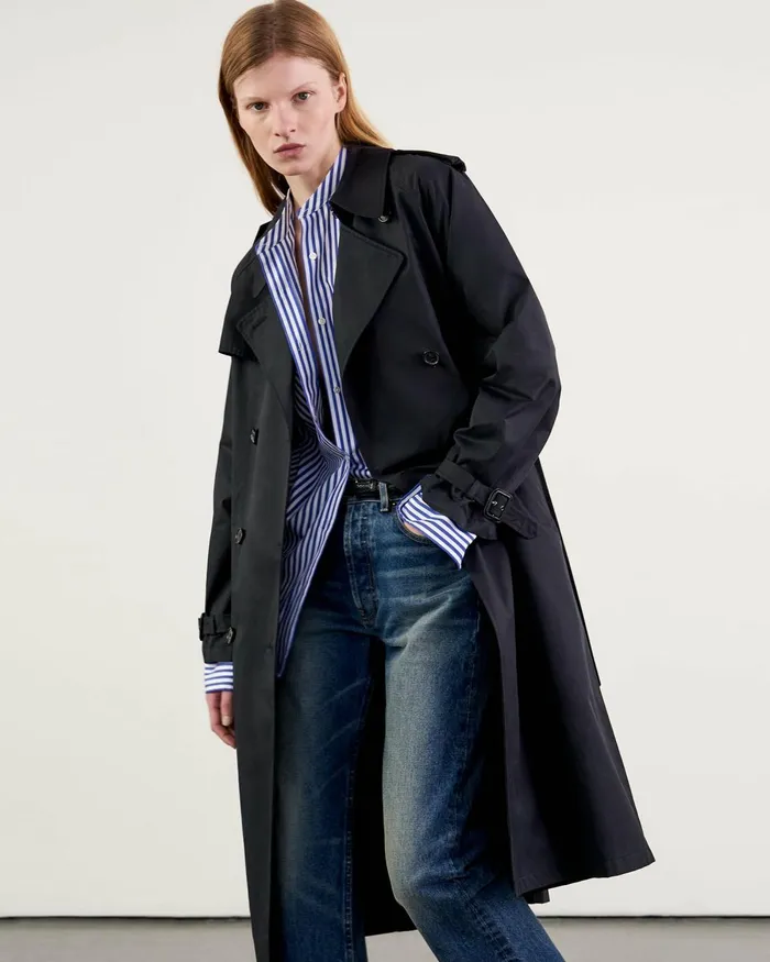 Women Coats and Outerwear Nili Lotan TANNER TRENCH COAT Khaki