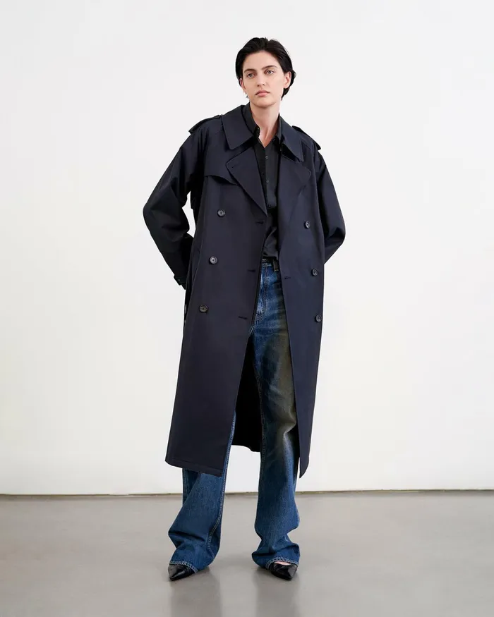 Women Coats and Outerwear Nili Lotan TANNER TRENCH COAT Khaki