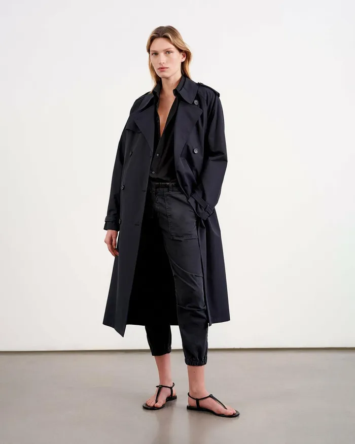 Women Coats and Outerwear Nili Lotan TANNER TRENCH COAT Khaki